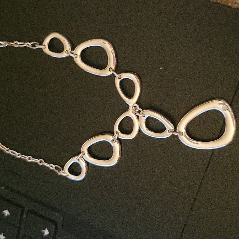 SAQ Silver Tone Necklace